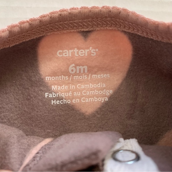 🦚2/$18 Carter’s Heart 2-Way Zip Cotton Blend Sleep & Play Pajamas - Picture 5 of 15